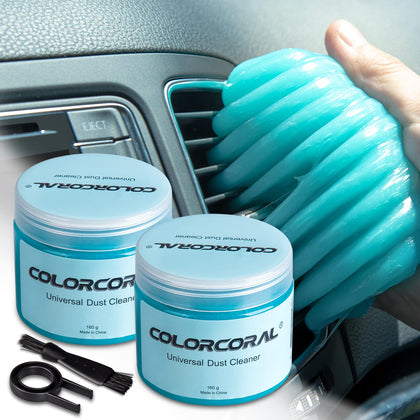 2Pack Cleaning Gel Universal Dust Cleaner for Car Vent Keyboard Cleaning Slime Dashboard Dust Cleaning Putty Auto Dust Cleaning Kit for Computer Cleaning and Car Detailing