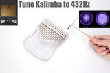 Kalimba Clear Acrylic Kalimba Thumb Piano Clear Kalimba 17 Key Finger Piano Clear Crystal Kalimba Marimba Instrument Sound Healing Instruments By SonicoTech (Transparent) Transparent