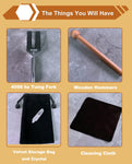 4096 Hz Tuning Fork, Crystal Tuning Fork for Healing, Medical-Grade with Wood Hammer and Soft Storage Bag 4096 Hz