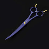 TIJERAS Pet Dog Grooming Chunker Scissors Kit - 4 Pcs Purple 7.0 Inch
