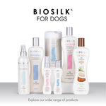 BioSilk for Dogs Silk Therapy Detangling Dog Shampoo | Sulfate Free and Paraben Free Shampoo for Dogs | Matted Hair Dog Detangler Shampoo for All Adult Dogs, 12 fl oz - 6 Pack