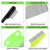 5 Pieces Dog Eye Combs Tear Stain Remover Combs Pet Grooming Comb for Small Dogs Gently Removing Eye Mucus and Crust (Green, Black) Green, Black