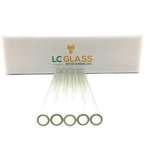 LC GLASS 8 Inch Long 5 Piece Pyrex Glass Tubes 12mm OD 8mm ID 2mm Wall Clear