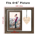 EYITUPC Rotating Floating Mr and Mrs Picture Frame, 4x6 Rustic Picture Frame Cool Wedding Bridal Shower Gifts for Couples Unique 2023 Mr & Mrs Unique 2023