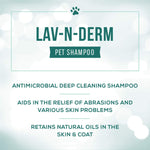 Nature's Specialties Lav-N-Derm Ultra Concentrated Calming Antiseptic Dog Shampoo for Pets, Makes up to 6.25 Gallons, Natural Choice for Professional Groomers, Relieves Various Skin Problems, Made in USA, 16 oz 1 Pack