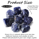 ZHIYUXI 1.5-2.0" Blue Sodalite Raw Crystals Bulk Large Rough Natural Quartz Real Crystals Healing Stones Big Huge Rocks Gemstones for Witchcraft Tumbling Wire Wrapping Wholesale Decor Stones 4Pcs Blue-sodalite