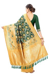 SILK LAND Women's Woven Kanjeevaram Silk Saree With Unstitched Blouse Piece, (SZWVKJ-144N)