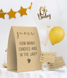 Guess How Many Candies Are In The Jar, Kraft, Baby Shower Games, Baby Shower Decorations - One Sign and 50 Cards(GUESS005)