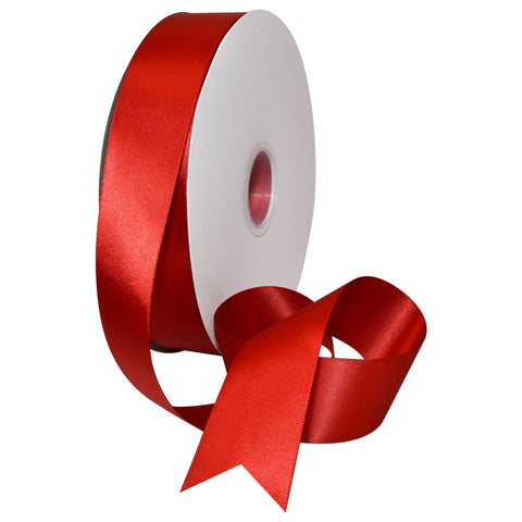 Morex Ribbon 08838/00-250 Double Face Satin Ribbon 1.5" X 100 YD Red Ribbon for Gift Wrapping, Birthday Gift Cards, Satin Dress for Women, Silk Ribbons for Crafts, Wedding Gifts for Couple