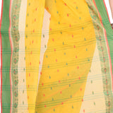 dB DESH BIDESH Women`s Traditional Bengal Tant Woven Minakari Kolka Design Pure Handloom Cotton Saree Without Blouse Piece