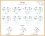 RENE Women's Cotton Solid Half Sleeve Blouse