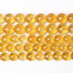 6mm 60Pcs Natural Citrine Beads for Jewelry Making Gemstone Round Loose Beads Crystal Energy Stone Healing Power DIY Bracelet Necklace 6mm