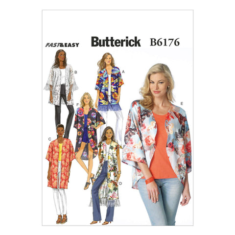 Butterick Patterns B6176ZZ0 Misses' Kimono Sewing Template, ZZ (LRG-XLG-XXL) ZZ (LRG-XLG-XXL)