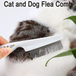 Dog Hair Comb for Shedding，Pet Grooming Tool，Double Sided Shedding and Dematting Undercoat Rake Comb for Dogs and Cats，Cat and Dog Flea Comb Set (Pink/16 tooth) Pink/16 tooth