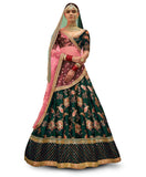 Zeel Clothing Women's Silk Semi-Stitched Lehenga Choli (7034-Wedding-Bridal-Latest-New; Free)