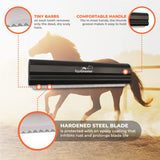 EquiGroomer Cedar Deshedding Brush for Horses | Undercoat Deshedding Tool for Large Pets With Short and Long Hair| Comb Removes Loose Dirt, Hair and Fur| Professional Horse Brush for Grooming Shedding Black