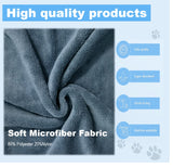 UJCLIFE Super Absorbent Quick Drying Machine Washable Microfiber Pet Bath Robe (Small, Light Gray) Small