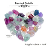 Top Plaza Bulk Fluorite Crystal Stones Real Natural Fluorite Reiki Healing Gemstones Small Tumbled Polished Stones for Energy Witchcraft Therapy Meditation Crystal Decorations 0.22Lb