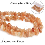 456 PCs Natural Chip Stone Beads, 5-8mm Irregular Multicolor Gemstones Loose Crystal Healing Sunstone Rocks with Hole for Jewelry Making DIY Crafts