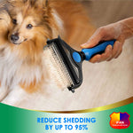 IFAN™ Professional 2-in-1 Pet Comb Cat Brush Dog Brush Cat Grooming Comb Dog Grooming Comb Remove Fleas & Knot-Open & Carding & Flying Hair Removing Tools for Long & Short Hairs Dogs & Cats (22+38 tooth) 22+38 tooth