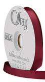 Offray Double Face Satin Ribbon Wine 50 Yards