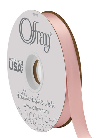 Offray Double Face Satin Ribbon, 50 Yards, Pink Blush, 150 Foot (Pack of 1) 150 Foot (Pack of 1)