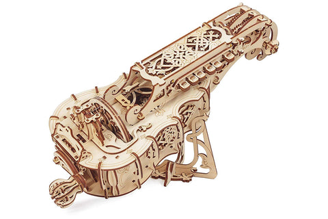 UGears Mechanical Models 3-D Wooden Puzzle - Mechanical Hurdy-Gurdy Musical Instrument