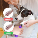 Casfuy Dog Nail Grinder with LED Light - Upgraded 2-Speed Electric Pet Nail Trimmer Powerful Painless Paws Grooming & Smoothing for Small Medium Large Dogs & Cats (Purple) Purple
