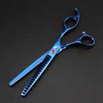 Freelander 7.0" Dog Chunker Shear Professional Pet Grooming Thinning Scissors for Dog Groomer Blue