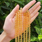 2 Strands Adabele Natural Citrine Yellow Crystal Healing Gemstone 8mm Round Loose Stone Beads (88-94pcs Total) for Jewelry Making GH2-8 8mm (2 Strands) Citrine Crystal