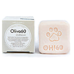 Oliva60- Shampoo Bar for Dogs-Extra Mosturizing bar, sulfates and parabens Free-with Olive Oil, Castor Oil, Macadamia Oil, Aloe Extract, Sensitive Dogs, Lavender and Cedar Essential Oil