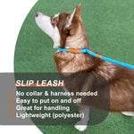 Slip Lead Dog Leash, Reflective Lead Leashes, Heavy Duty Mountain Climbing Rope Leash, No Pull Dog Training Leash for Small Medium and Large Dogs 5FT Lavender