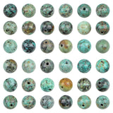 Bymitel 90pcs Natural Crystal Beads Stone Gemstone Round Energy Healing Loose Beads with Stretch Cord for Jewelry Making Bracelets Anklets (African Turquoise, 10mm 90pcs) African Turquoise