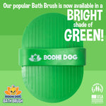Bodhi Dog Shampoo Brush | Pet Shower & Bath Supplies for Cats & Dogs | Dog Bath Brush for Dog Grooming | Long & Short Hair Dog Scrubber for Bath | Professional Quality Dog Wash Brush One Pack Green