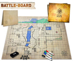 The Original Battle Grid Game Board - 23x27 - Dry Erase Square & Hex RPG Miniatures Mat - Tabletop Role-Playing Dice Map - Portable Reusable Dragons Gaming Dungeon 1 Terrain