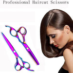 Dog Grooming Scissors Colorful Pet Trimming Scissors Set Professional Grooming Barber Scissors Kit 7 inch Stainless Steel Shears for Grooming and Hair Cutting Pointed Scissors