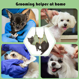 Guzekier Pet Cat Grooming Hammock Harness for Cats & Dogs, Dog Grooming for Sling, Cat Grooming Bag Nail Covers caps, Dog Hammock with Nail Clippers/Trimmer, Nail File 5-8 lb Size:xxsp