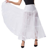 GRACE KARIN Women's Ankle Length Petticoats Skirts Wedding Half Slips Crinoline Underskirt White XX-Large