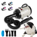 NESTROAD Dog Dryer High Velocity Dog Hair Dryer,4.3HP/3200W Dog Blower Grooming Force Dryer with Stepless Adjustable Speed,Professional Pet Hair Drying with 4 Different Nozzles for Dogs Pets,Ivory Ivory