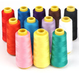 AK TRADING CO. Trading 4-Pack Black All Purpose Sewing Thread Cones (6000 Yards Each) of High Tensile Polyester Thread Spools for Sewing, Quilting, Serger Machines, Overlock, Merrow & Hand Embroidery.