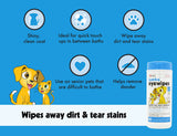 Petkin Jumbo Pet Eye Wipes, 80 Extra Moist Wipes, 2 Pack - Natural Formula Gently Removes Dirt, Discharge, & Tear Stains - Safe, Convenient, & Easy to Use Pet Wipes for Dogs, Cats, Puppies & Kittens 2 Pack - 160 wipes
