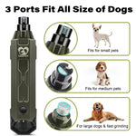 Casfuy 6-Speed Dog Nail Grinder - Newest Enhanced Pet Nail Grinder Super Quiet Rechargeable Electric Dog Nail Trimmer Painless Paws Grooming & Smoothing Tool for Large Medium Small Dogs (Army Green) Army Green