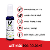 Warren London - Wet Kiss Dog Cologne, Long Lasting Dog Spray, Dog Deodorant to Remove Odor from Stinky Dogs, Papaya & Guava, 16 Ounce Bottle