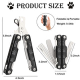 DOUBFIVSY Dog Nail Clippers, 4 in 1 Professional Heavy Duty Metal Dog Cat Nail Trimmer with Nail File Grooming Comb Dog Toenail Clipper Pet Nail Clipper for Large Medium Small Dogs Cats (Black) Black