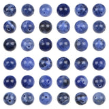 Bymitel 210pcs Natural Crystal Beads Stone Gemstone Round Energy Healing Loose Beads with Stretch Cord for Jewelry Making Bracelets Anklets (Blue Sodalite, 4mm 210pcs) Blue Sodalite