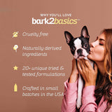 Bark2Basics One Step Silky Dog Shampoo & Conditioner, 16 oz - Natural Ingredients, 2 in 1 Formula, 16 to 1 Concentration, Detangles and Strengthens