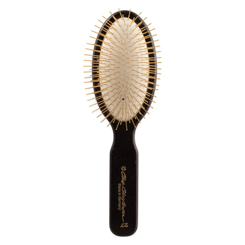 Chris Christensen 27mm Pin Dog Brush, Gold Series, Groom Like a Professional, Gold-Plated Stainless Steel Pins, Perfect for Fragile Coats, 30% More Pins, Ground and Polished Tips