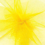 Berwick Offray 6'' Wide Craft Tulle Ribbon Spool, 25 Yards, Daffodil Yellow Glitter 6 Inch x 25 Yard