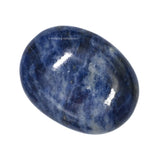 Sodalite Palm Stone - Hot Massage Worry Stone for Natural Body Chakra Balancing, Reiki Healing and Crystal Grid Sodalite