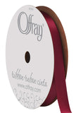 Berwick Offray 072639 3/8" Wide Single Face Satin Ribbon, Wine Red, 6 Yds 3/8 Inch x 18 Feet
